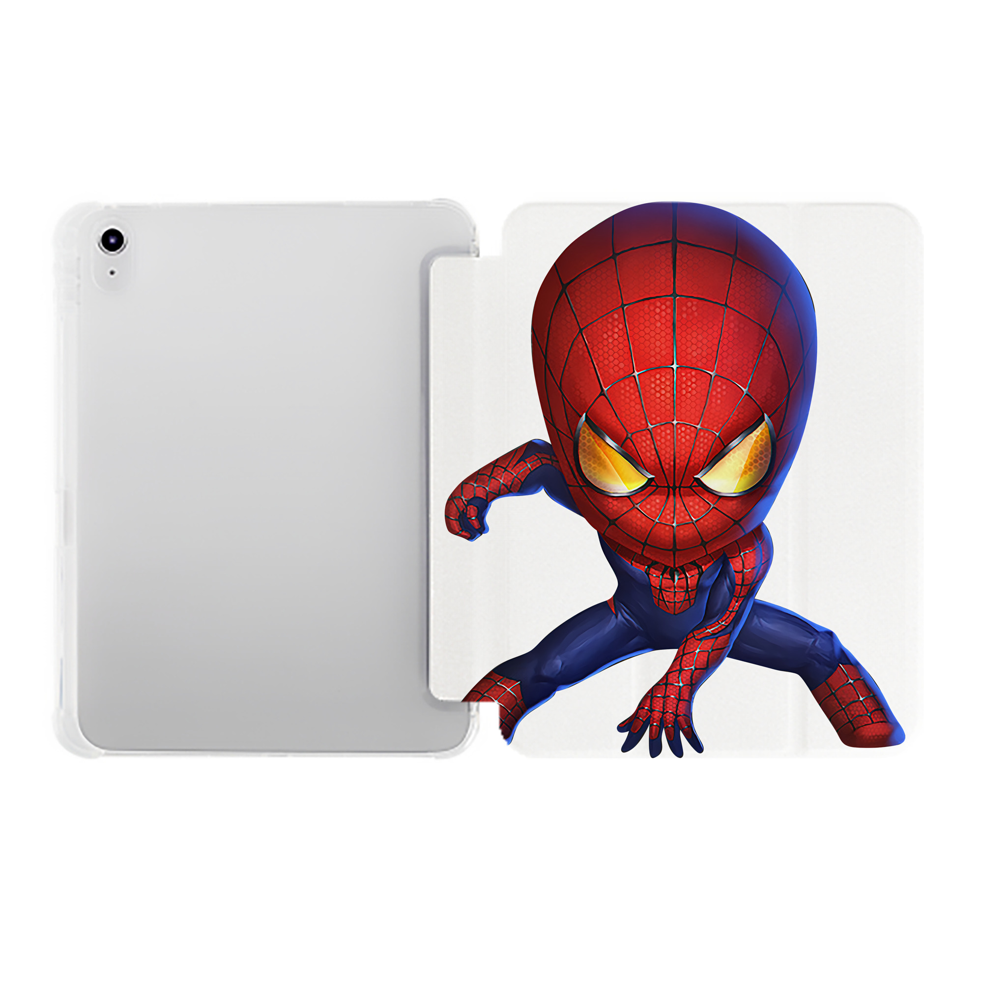 （画像用） Spider Man スパイダーマン IPad ケース ペン収納付き 三つ折りスタンド PUレザー×シリコン 対応機種9.5/10.5/10.9インチ